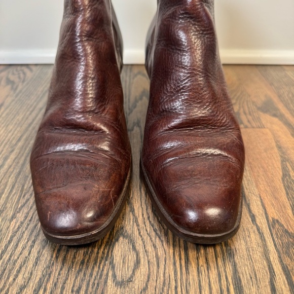 Vintage Bruschi brown leather Chelsea boots made in Italy size 39/9 - Picture 3 of 8